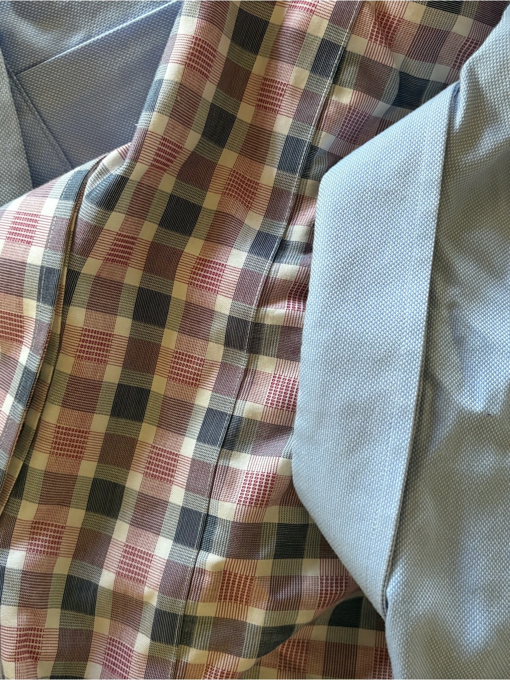 Set of 2 Banana Republic Men's Blue and Pink Check Dress Shirt Duo Size M - Picture 4 of 9